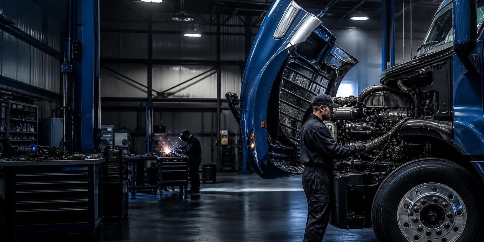 Placeholder image of a premium heavy-duty repair workshop